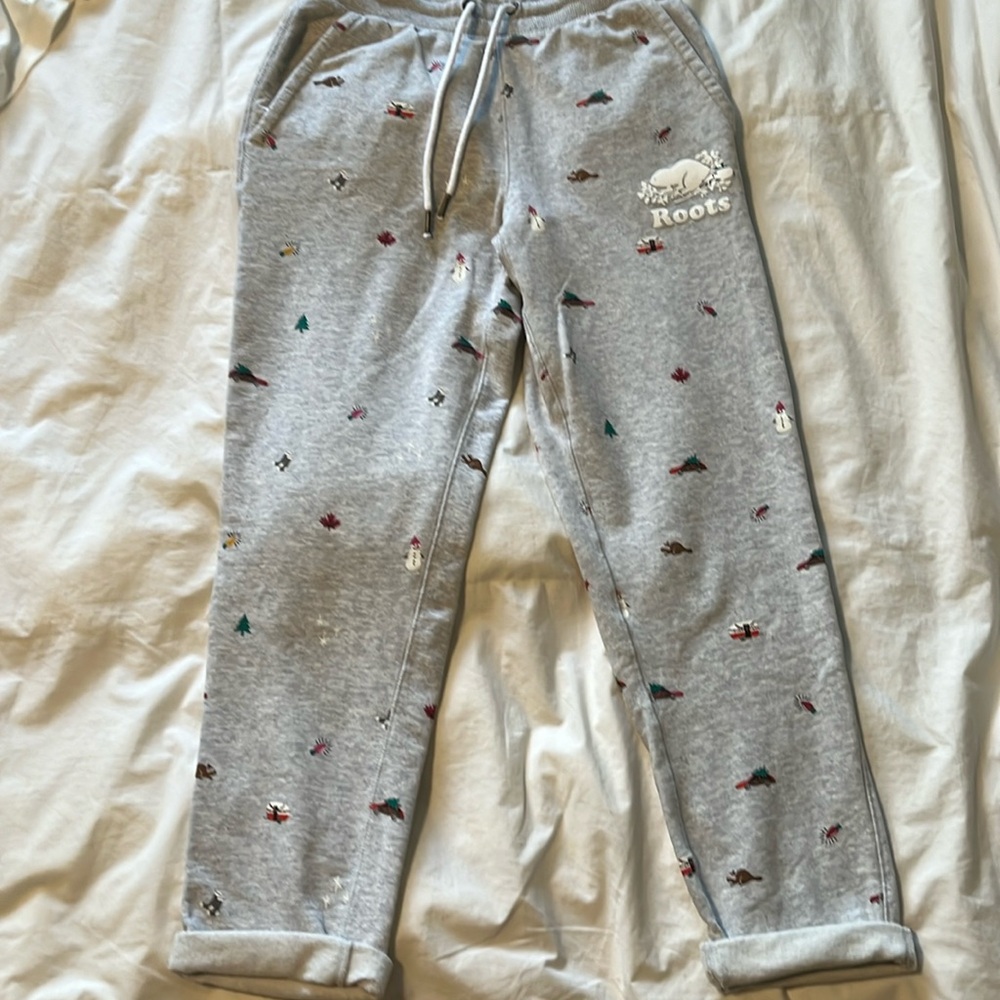 Roots holiday ankle length track pants